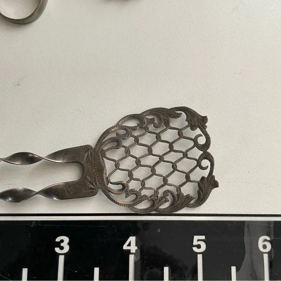 Sterling silver 1900’s Hair Comb Peinetta Accessory - Picture 14 of 16